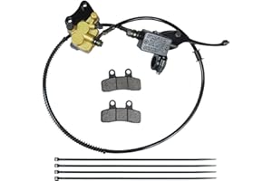 HOLATO Front Hydraulic Disc Brake Master Cylinder Caliper Assembly with Pads for 50cc 70cc 90cc 110cc 125cc SSR125 SSR110 TAOTAO DB10 DB14 Apollo Dirt Pit Bike ATV Parts Heavy duty