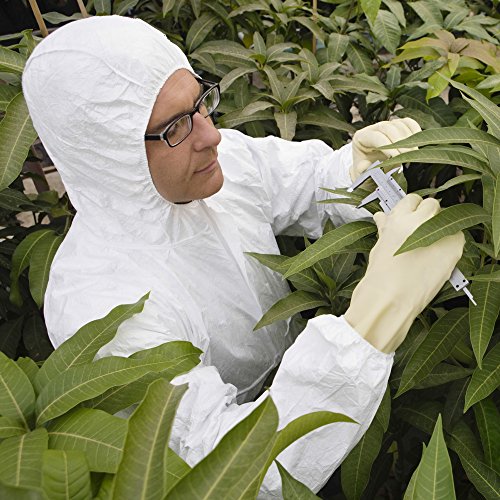 Kleenguard A10 Light Duty Coveralls (10631), Zip Front, Elastic Wrists, Hood, Boots, Breathable Material, White, 2XL, 25 / Case