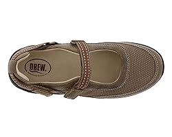 Drew Triumph Womens Hook and Loop Comfort Shoe, Tan