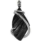 Black Tourmaline Pendant Necklace 925 Sterling Silver by Isabella Roth