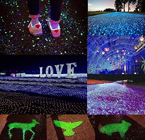 Jocripro 100 PCS Glow Pebbles for a Luminous Fairy Garden - Glow in the Dark Decorative Pebble Stones for Outdoor Walkways / Yard / Aquarium / Fish Tank / Garden Driveway, White