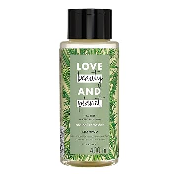 Love Beauty & Planet Radical Refresher Shampoo with Tea Tree and Vetiver Aroma, 400 ml