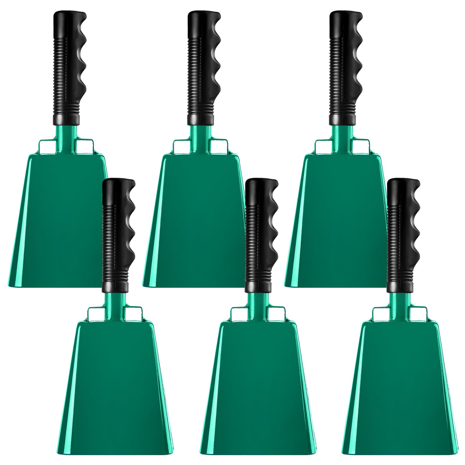 Photo 1 of *** PARTIAL SET / 2 PCS*** Metal Cowbell with Handles, Large Loud Cow Bells Noise Makers for Football Games, Sporting Events, New Year’s Eve, Celebrating and More(Green)