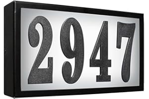 Serrano Lighted Address Plaque QualArc SRST-AB60-LED-BLK Serrano Standard LED Lighted Address Plaque, Black