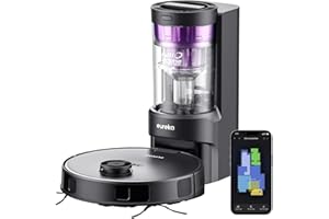 Eureka Robot Vacuum with Bagless Self Emptying Station, Robotic Vacuum Cleaner, 45-Day Capacity, 3000Pa Suction, LiDAR Navigation, NER E10s BK