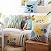 sykting Spring Summer Floral Pillow Covers 20x20 Pack of 2 Thick Cotton Linen Outdoor Pillow Covers for Patio Furniture Porch Blue and Yellow Throw Pillow Covers for Couch Sofa Bed Chair