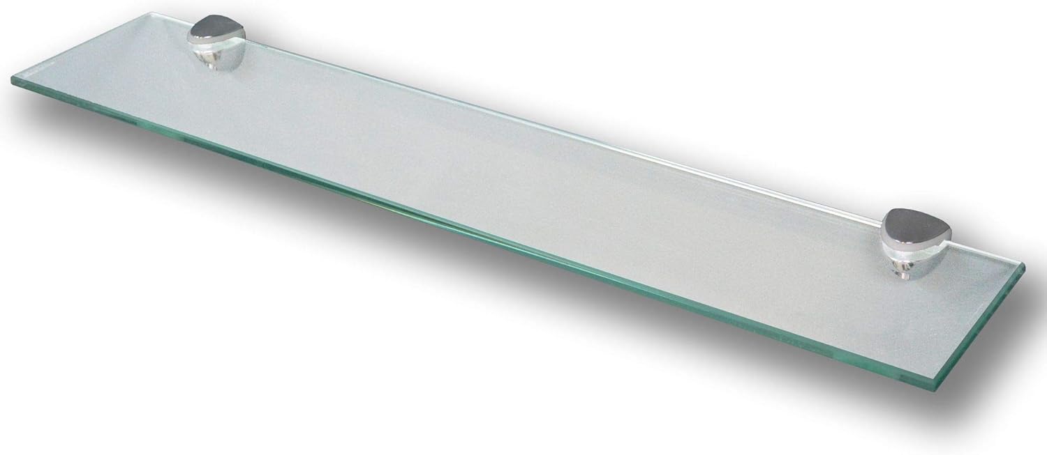 Mirrorworld 6mm Toughened Polished Edge Clear Glass Shelf 100 x 500mm