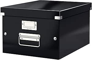 Leitz Caja de Almacenaje A4, Gama Click and Store 60440095 - Mediana, Negro