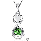 SOLOLIKE Sterling Silver Urn Neckalce for Ashes for Women: Cremation Jewelry for Women - Ashes Keepsake Pendant Memorial Jewelry Gifts for A Loss of Loved Ones