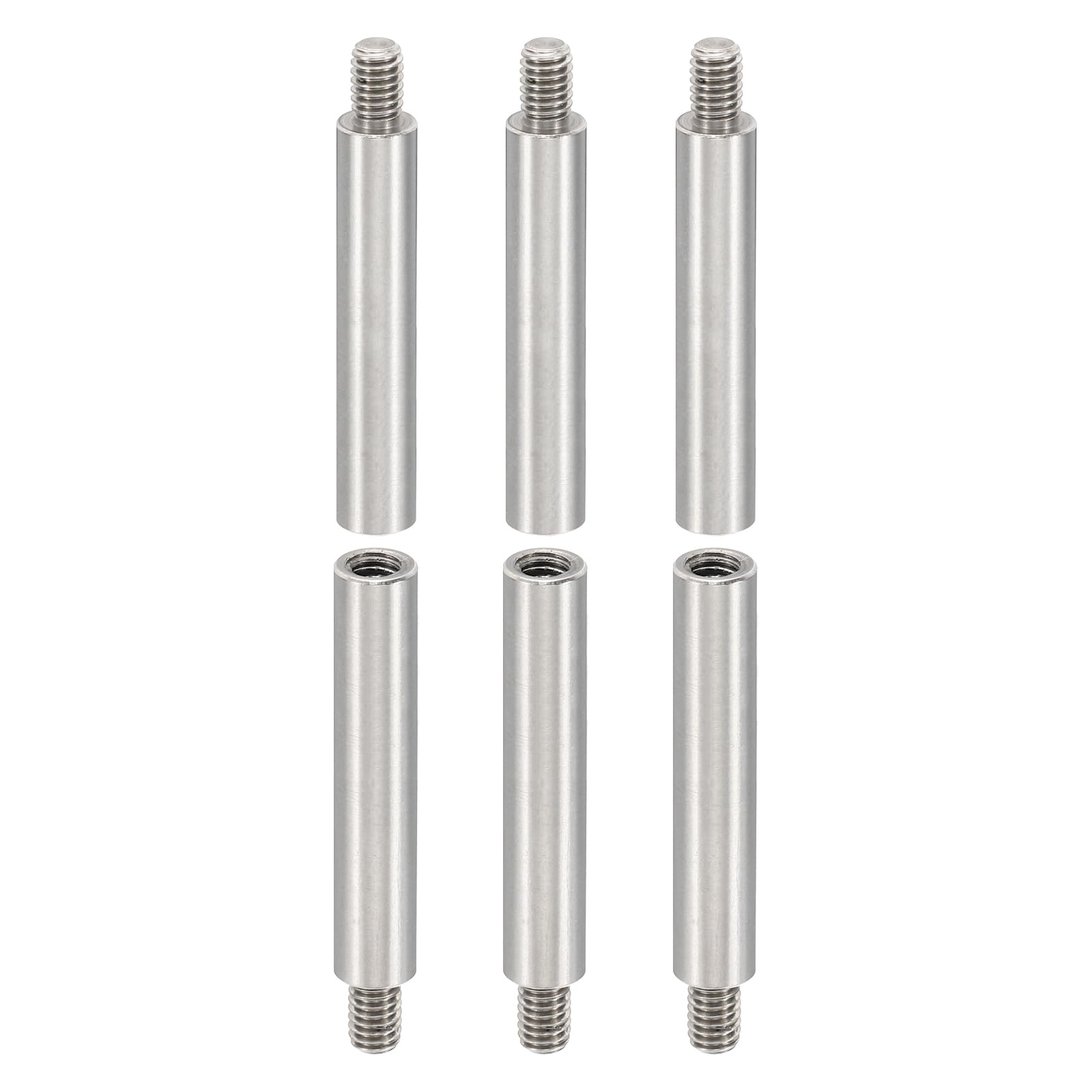 PATIKIL 6pcs M4 Standoffs, M4 35+6mm Spacer Standoffs Steel Threaded Standoffs Screws Kit 4mm ID 6mm OD Metric Male Female Thread Adapters for Circuit Board PCB RC Drones Motherboard