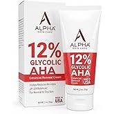 Alpha Skin Care Enhanced Renewal Cream, Anti-Aging Formula, 12% Glycolic AHA, Reduces Lines & Wrinkles, Normal to Dry Skin, 2 Oz, Pack of 1