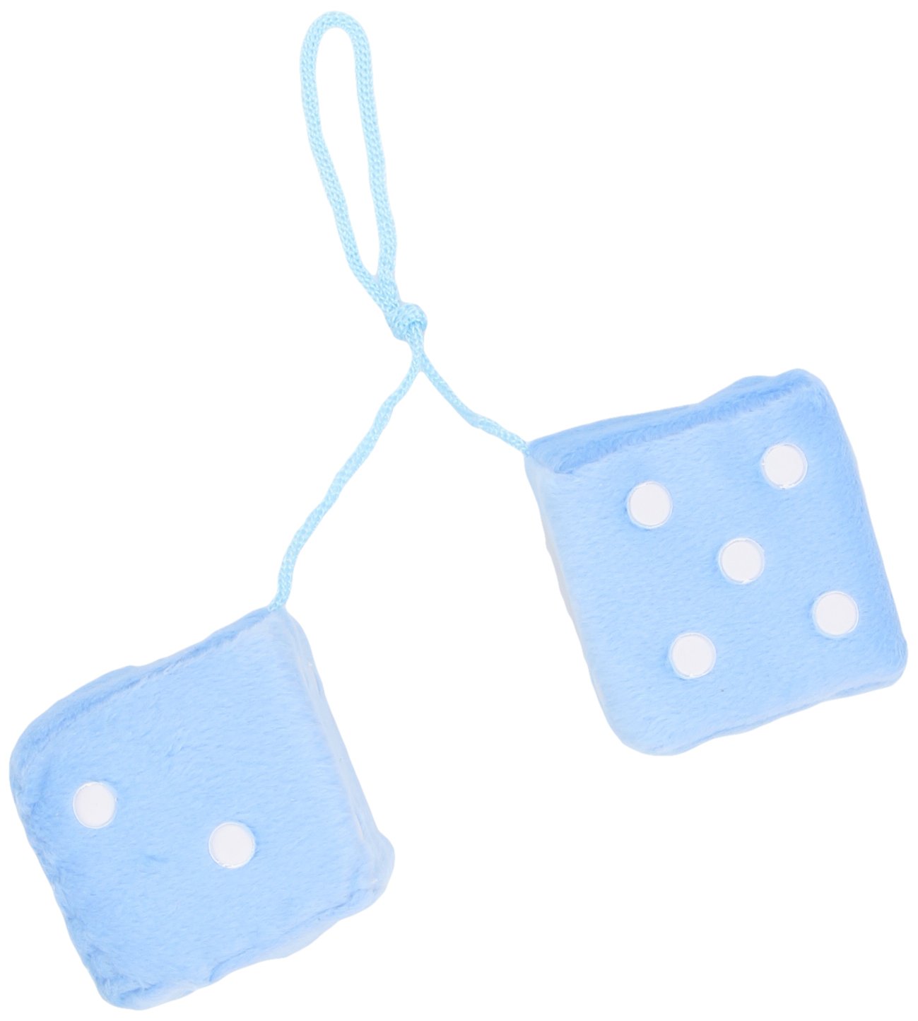 SUMEX DADOS30 Furry Dice with Dots - Blue/White