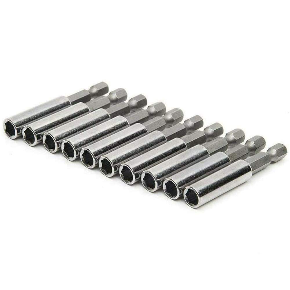 YEEZUGO 10 Pcs Magnetic Bit Holder Extension Socket Drill 1/4" Hex Power Tools