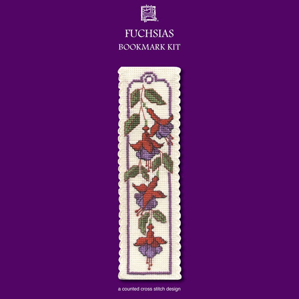 Textile Heritage Collection Cross Stitch Bookmark Kit - Fuchsias