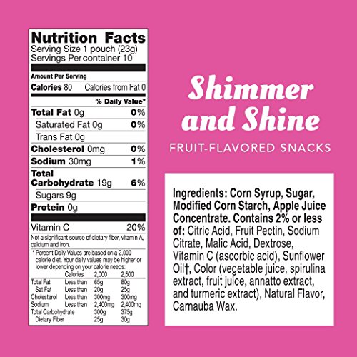 Betty Crocker Fruit Snacks Fruit Flavored Snacks, Shimmer And Shine, 10