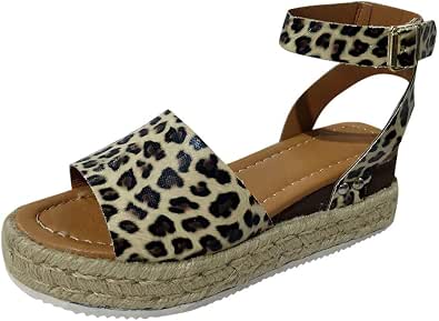 Walzz Sandalias Mujer Verano 2019 Sandalias Mujer Esparto CuñA Plataforma  Leopardo Retro Tallas Grandes Casual Elegante Comodas Romanas Bohemias  Zapatos Sandal Zapatillas Chanclas Fiesta Playa : Amazon.es: Zapatos y  complementos