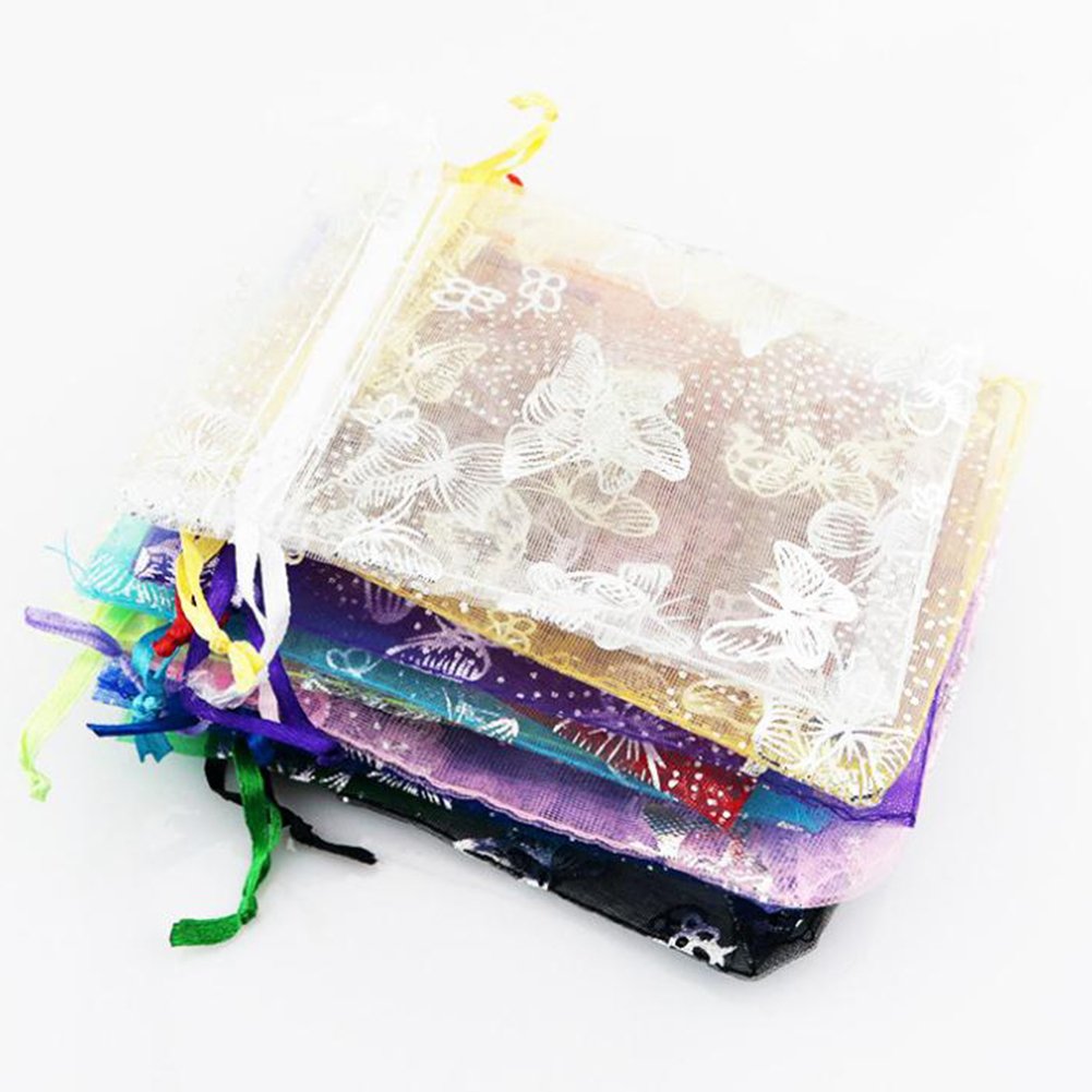 Topdo 100pcs Sac A Bijoux Sachets Pochettes Cadeau En Organza Multicolore Pochette Sachet Pour Bonbon Chocolat Petit Sac De Cadeau Pour Candy Bar Mariage Anniversaire Noel Partie Couleur Mixte Cadeaux Cuisine
