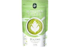 BJDesign Matcha Latte Powder “HAJIME” Sweetened Matcha Green Tea Powder - Authentic Japanese Origin - Non MSG, Non GMO, Vegan, Gluten Free (1.1 Pound)