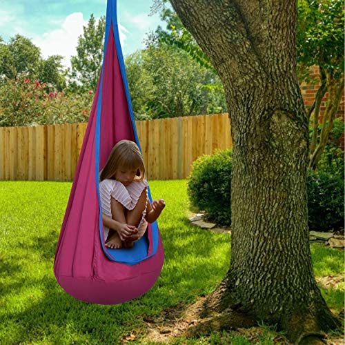 DREAMADE Hängehöhle für Kinder, Hängesessel Kinderhängesitz für innen und draußen, Kinder Hängesack als Fly Schaukel… – Bild 3