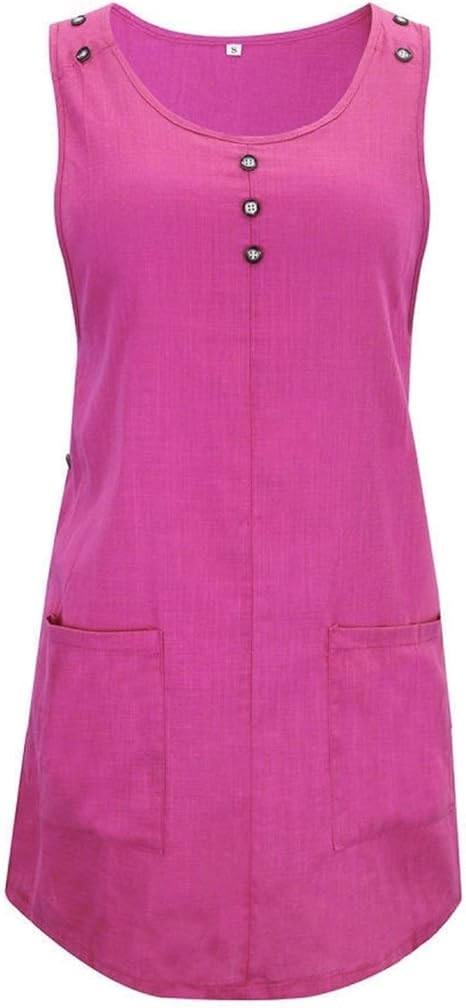 Amazon Co Jp 夏の女性のノースリーブベストレディースアウター スリムノースリーブカジュアルドレスノースリーブワンピース アナクボーイ Color C Size S ホーム キッチン
