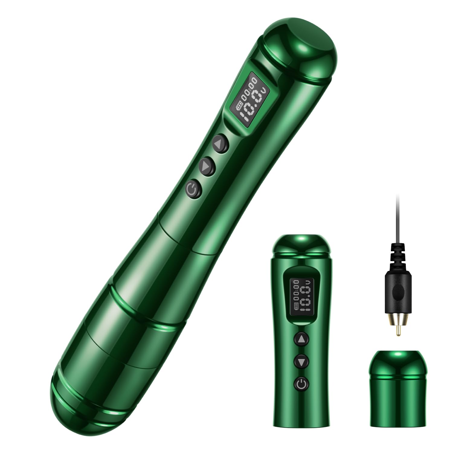 Photo 1 of DKLAB Alioth Wireless Permanet Makeup Tattoo Pen Machine Kit Rotary Tattoo Gun with 2x Batteries Power Supply Lightweight Multi Functional Set for Professional Artists Permanent Makeup (Emerald)