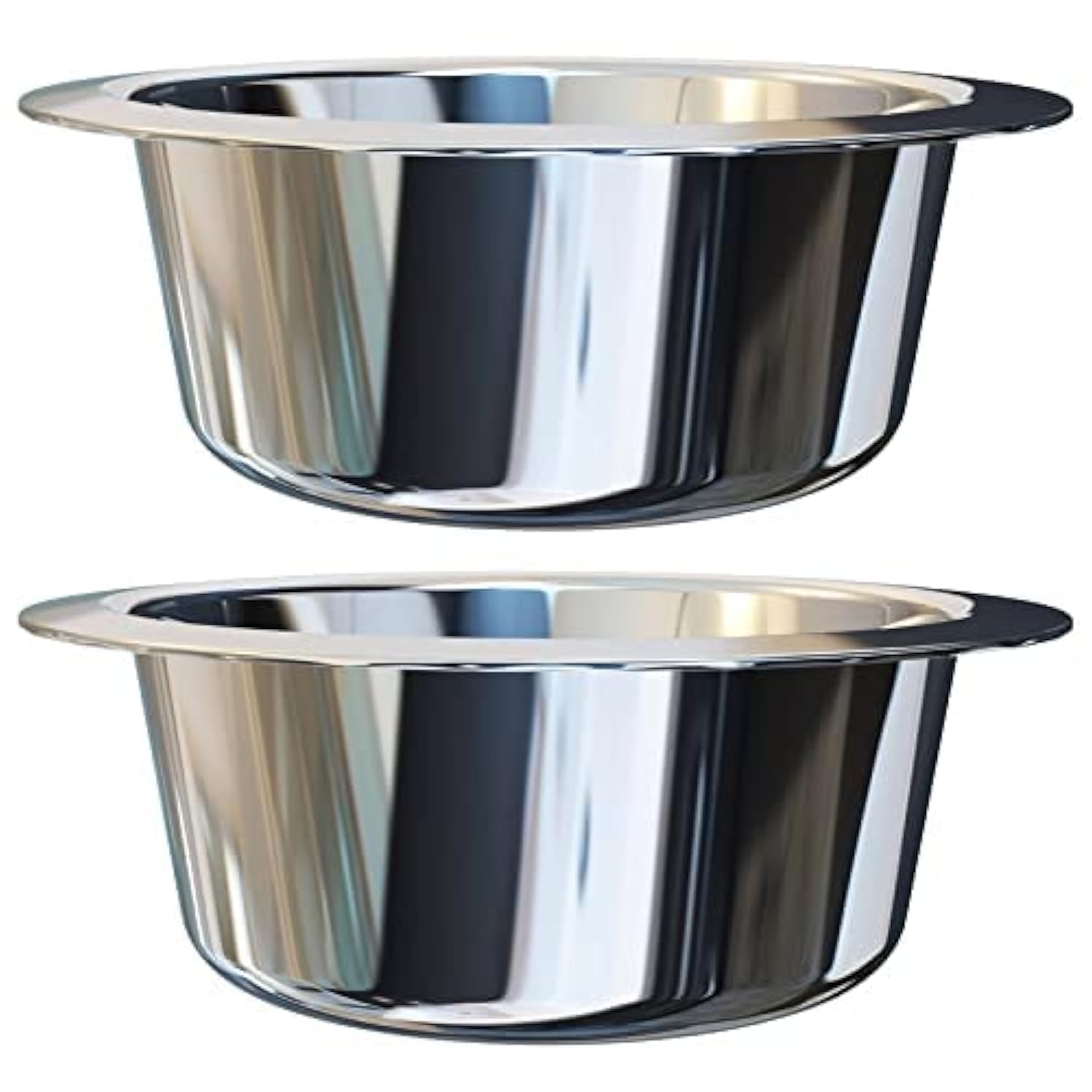 OXKOX Pack of 2 Dog Bowl - Stainless Steel Dishwasher Safe - Bowl for Cats, Dogs, Pups, and Kittens - Ideal for Wet and Dry DOG Food and Water Bowl (Medium)