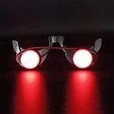 BXT Glowing Red Eyes Glasses Halloween Party LED Light Up Glasses Grim Reaper Devil Dark Death Cosplay Costume Accessories