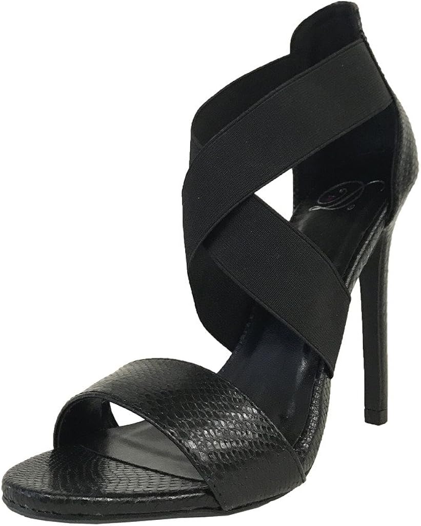 elastic strappy heels