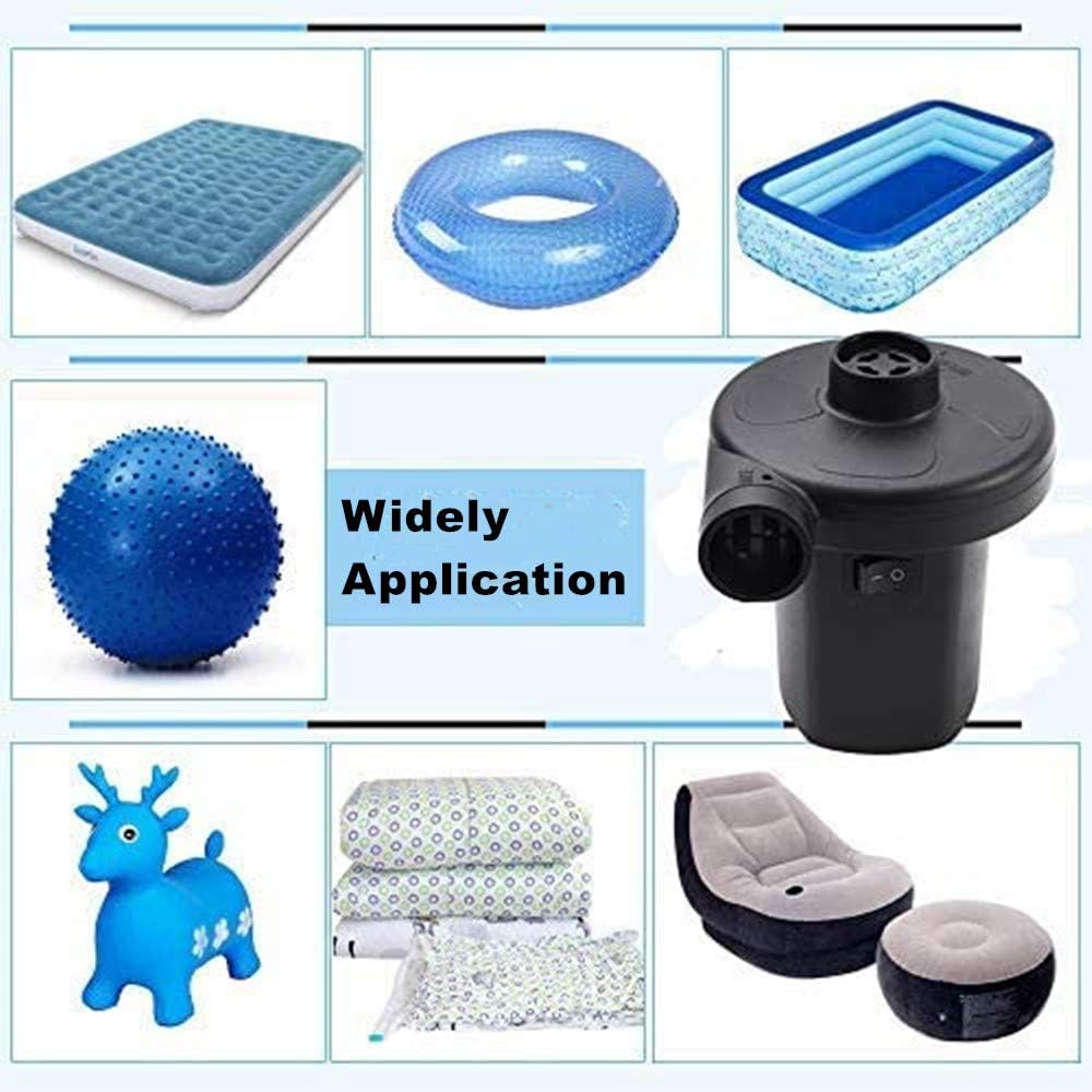 CHIVENIDO 2Way Electric Air Pump, Portable Quick-Fill AC/DC Air Pump Inflatable/Deflatable Pump Air Bed Swimming Ring Air Mattress Pool Toy Raft Boat Outdoor Camping: Sports & Outdoors