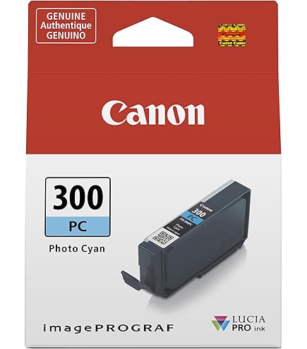 Amazon.com: Canon PFI-300 Genuine Cyan Ink Tank, Compatible with