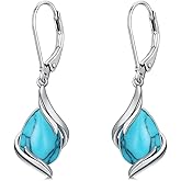 HPQQ Teardrop Earrings for Women 925 Sterling Silver Gemstone Dangle Earrings Fine Jewelry Birthday Gifts for Women Mom Wife