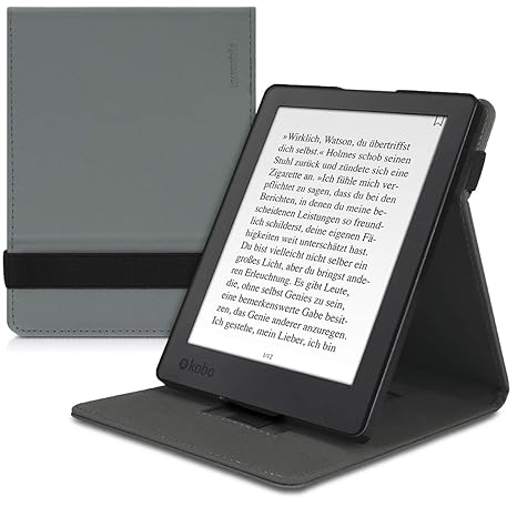 kwmobile Kobo Aura H2O Edition 2 Hülle - Schlaufe Ständer - e-Reader Schutzhülle für Kobo Aura H2O Edition 2
