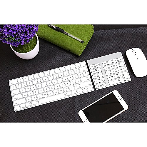 Cateck 28-Key Rechargeable Aluminum Bluetooth Wireless Keypad Number Pad Keyboard for iMac, MacBook Air, MacBook Pro, MacBook, and Mac Mini