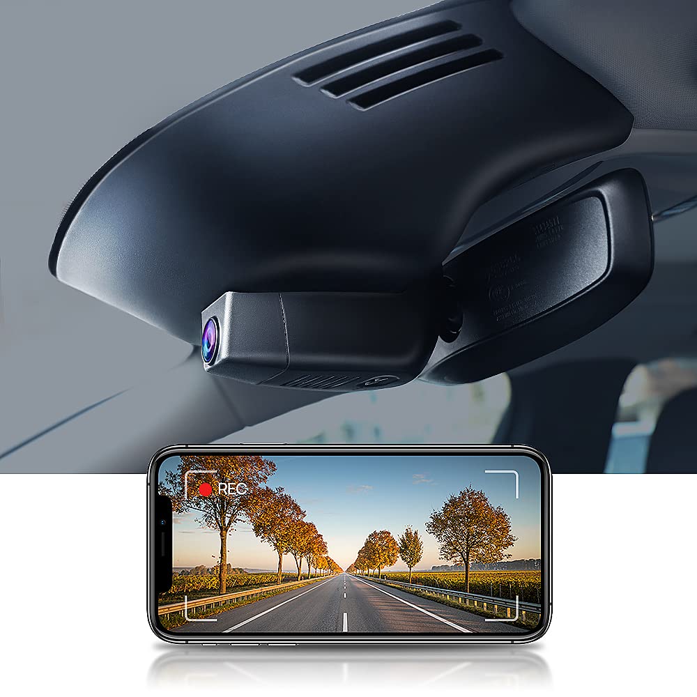 FITCAMX Dash Cam Suitable for Volvo XC40 and XC40 Recharge (Model B), 4K OEM Style Car Recorder WiFi, UHD 2160P Video, Night Vision, G-Sensor, Collision Detection, Easy to Install, with 64GB Card