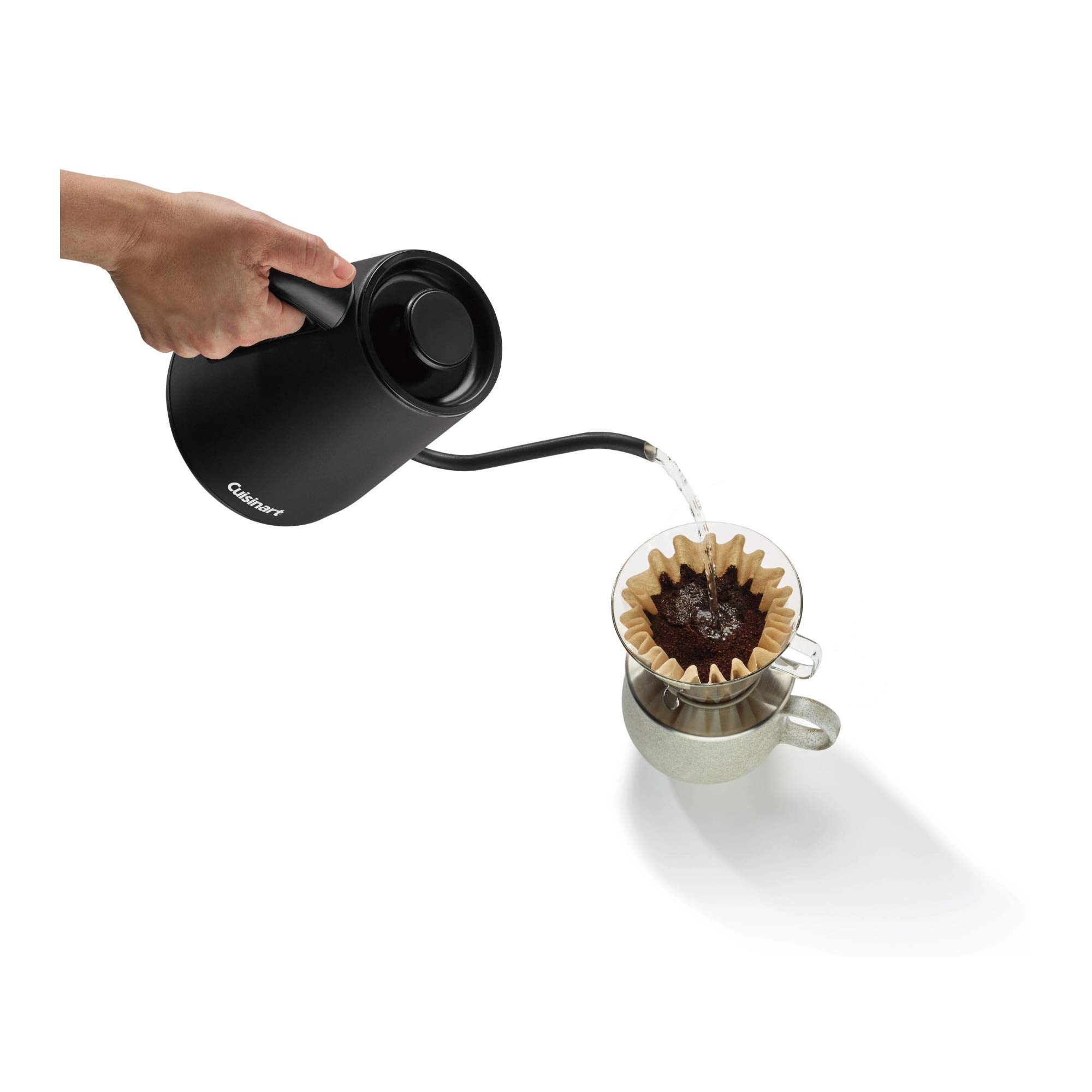 Cuisinart GK-1 Digital Goose Neck Kettle, Precision Gooseneck Spout Designed for Precise Pour Control that Holds 1-Liter, 1200-Watt Allows for Quick Heat Up, Stainless Steel,Black - Image 5