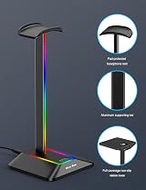 New Bee RGB Headphone Stand USB-C USB Port Headset Holder Gaming Accessories view 4