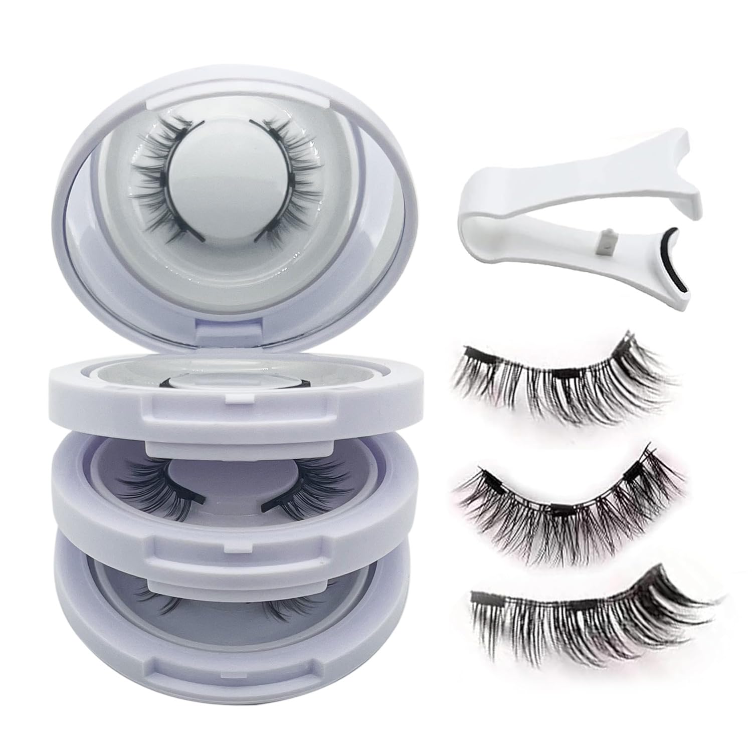 Photo 1 of Ealra Craft Magnetic Eyelashes with Applicator,Reusable Magnetic Eyelashes Natural Look,Easy to Wear and Remove Soft Lashes kit No Liner Needed(Natural+Fuller+Simple)