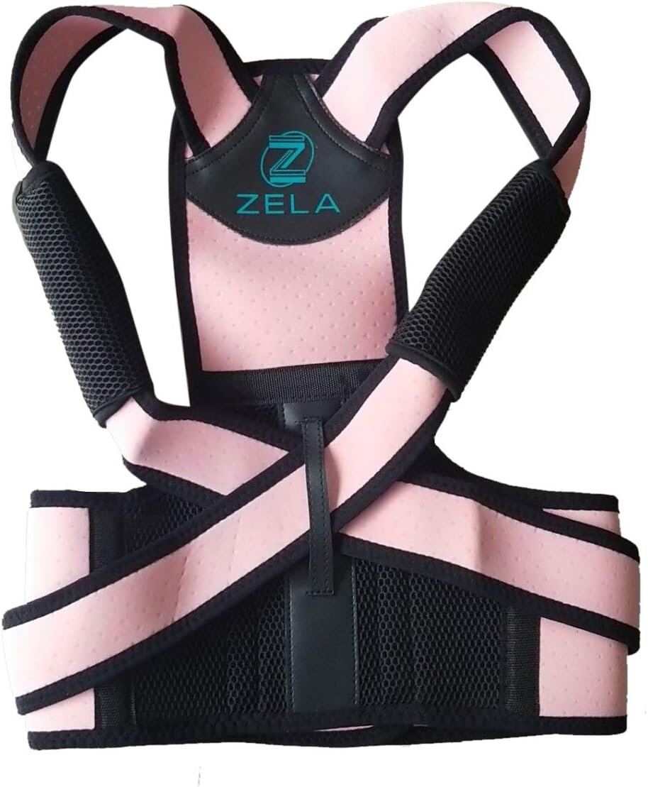 Children Posture Corrector–Back Brace for Posture and Clavicle Support to Relieve Neck, Shoulder and Back Pain–Comfortable, Best Posture Corrector–FDA Approved Posture Support(Pink, Medium)