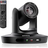 KATOVJJTS PTZ Camera 4K UHD with 10X Optical Zoom,Video Conference Room Camera,Live Streaming for Church Worship,USB HDMI IP POE Work with Vmix,Zoom,OBS,YouTube,Facebook Livestream