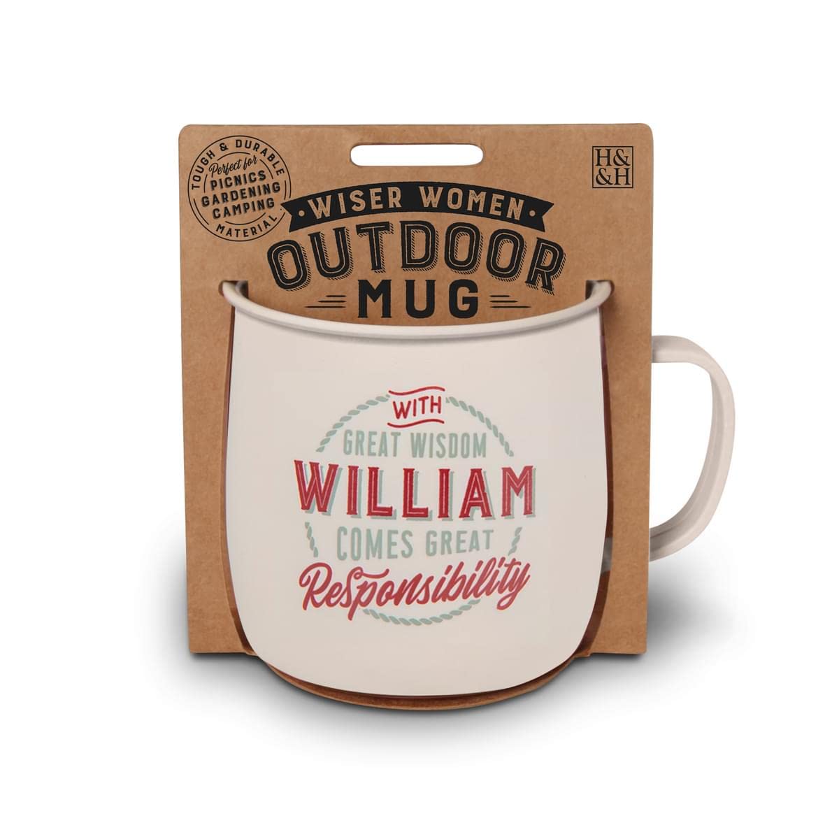 History & Heraldry Personalised Outdoor Mug (William)