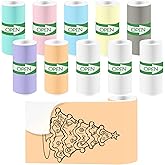 MIARALA 10 Rolls Colorful Mini Thermal Printer Sticker Paper, 57x25mm, High-Contrast Sticker Paper for Mini Pocket Printer, BPA-Free