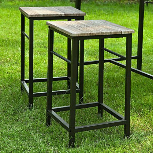 image for Haotian Sling High Bistro Set,Home Kitchen Outdoor Garden Bar Set,Pati