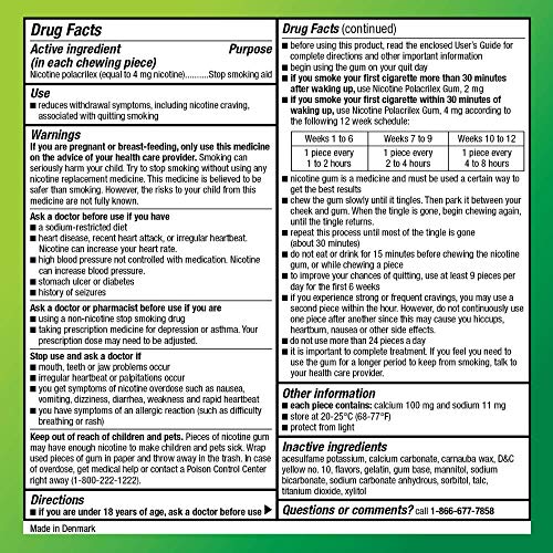 Amazon Basic Care Nicotine Gum 4 Mg Stop Smoking Aid, Cool Mint, 160Count
