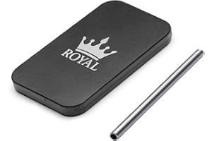 PLLOVOR 8-Compartment Aero-Grade Metal Storage Box with Dual Straws, Non-Slip Lock, Laser-Engraved Crown Emblem, Portable Tra