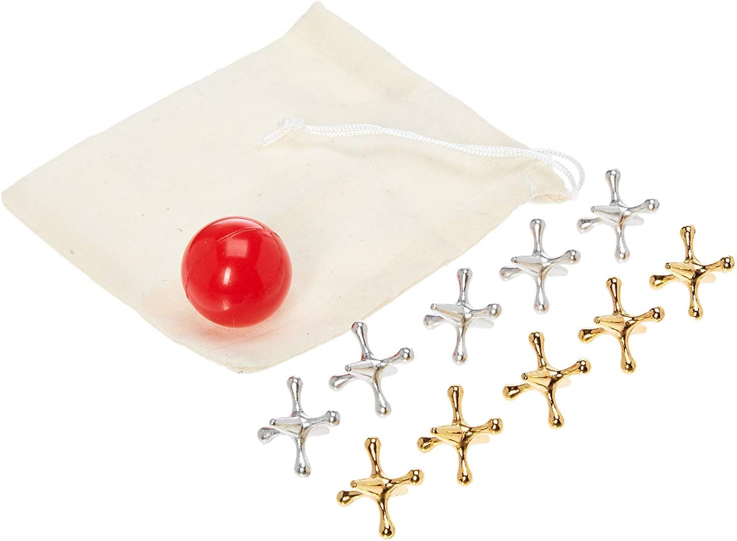 Amazon ジャックス アメリカの伝統的な子供のおもちゃ Metal Jacks And Rubber Ball Set 並行輸入品 ベビー用ボール おもちゃ