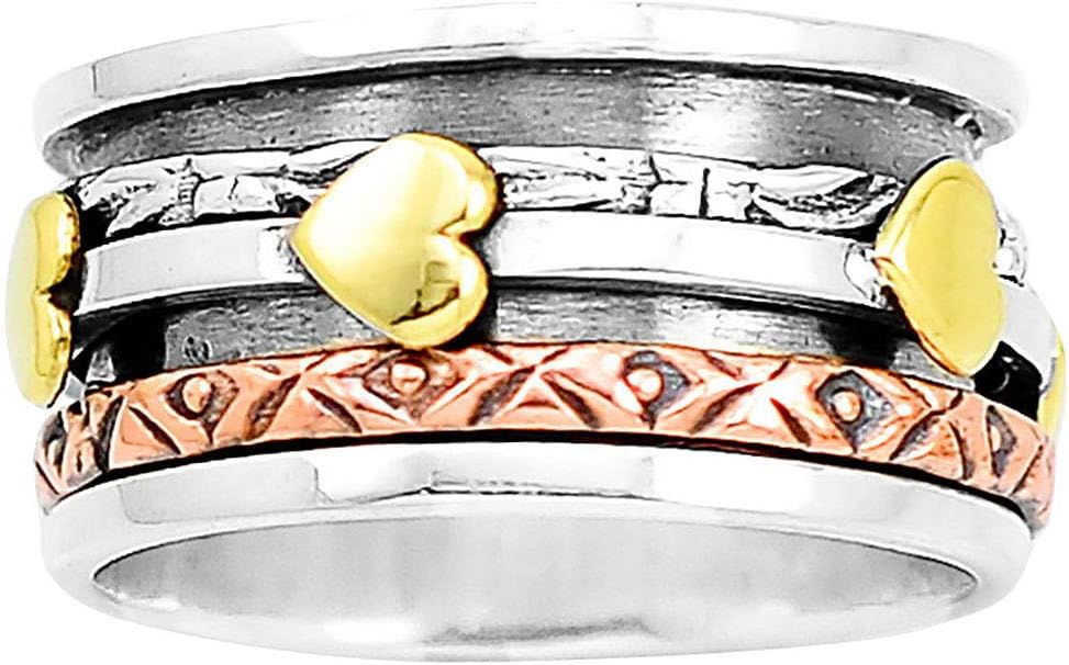 Desiregem Anti Anxiety and Worry Less Spinner Ring Spinning Size DGR1037 (6.5)