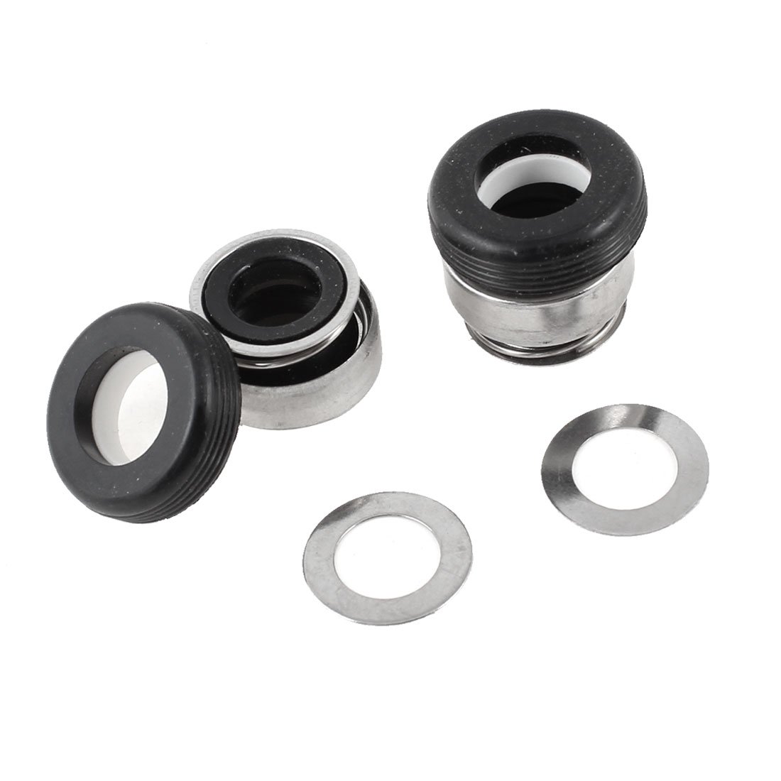 Sourcingmap 2pcs Ceramic Ring Water Pumps Industrial Mechanical Seal 12mm Minimum Inner Diameter with Flat Washer