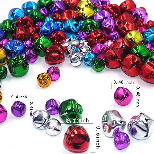 Craft Kits And Supplies 100 Mix Colorful Christmas Jingle Bells