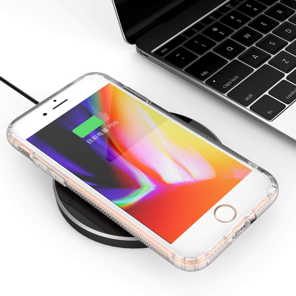 Crystal Clear iPhone 7/8 Bumper Case, [Incoming Call Flash] Raised Bezel Protective Cover with Soft Corner Air Cushion Transparent Case for Apple iPhone 7 and iPhone 8 4.7-Inch