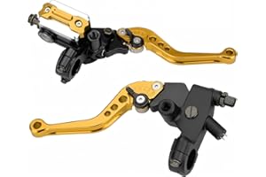 DgNeLai Universal Motorcycle Brake Lever 7/8" 22mm Handlebar CNC Hydraulic Master Cylinder Reservoir Clutch Pump Left & Right Set
